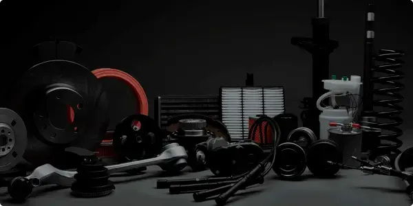 Repuestos JAC sobre fondo negro.